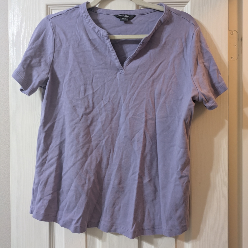 Eddie Bauer Light Purple Short Sleeve Tee